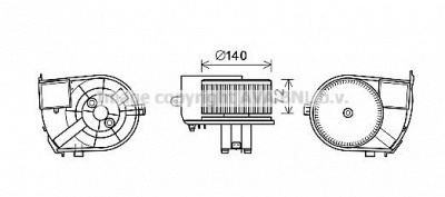 AVA QUALITY COOLING rt8590 -  Электродвигатель, вентиляция салона